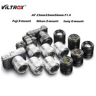 VILTROX 23mm 33mm 56mm 13mm F1.4 Auto Focus APS-C for Canon M Fuji X Mount Lens Sony E Nikon Z mount