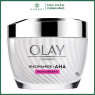 Kem Dưỡng Olay Dưỡng Sáng Da Mờ Thâm Mụn 50g Luminous Niacinamide + AHA Moisturizer Hasaki Sản Phẩm