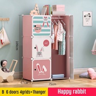 IKEA Almari Baju Murah Kids Wardrobe Closet Portable Closet Wardrobe Storage Rack Clothes Organizer 