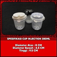 Pp Cup Injection Oval 380Ml 12Oz & Datar 500Ml 16Oz & 700Ml 24Oz / Gelas Plastik Tebal / Thinwall Cu