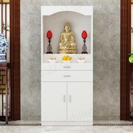 Altar Counter Buddhist Altar Shrine Guanyin Table Buddha Statue Table Home With Door Buddhist Cabine