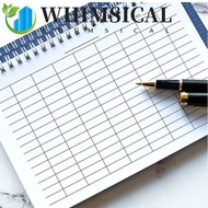 WHIMSICAL Spiral Bound Notebook, Sturdy Cover Universal Line Pages Financial Record Book, Blank Grid