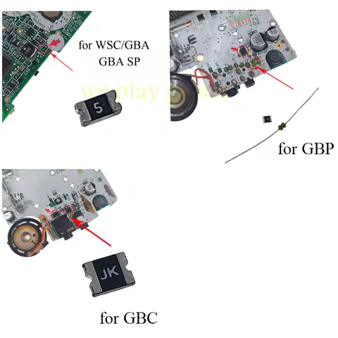 1/5/10/20/50/100PCS Game Motherboard Fuses F1 F2 For Gameboy GBA GBC GBP GBA SP WSC Fuse Game Consol
