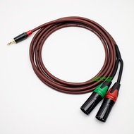 Dây Tín Hiệu Âm Thanh Jack 3.5mm Sang 2 Jack Canon Đực | dây rack 3li canon | dây 3ly canon | dây 3 