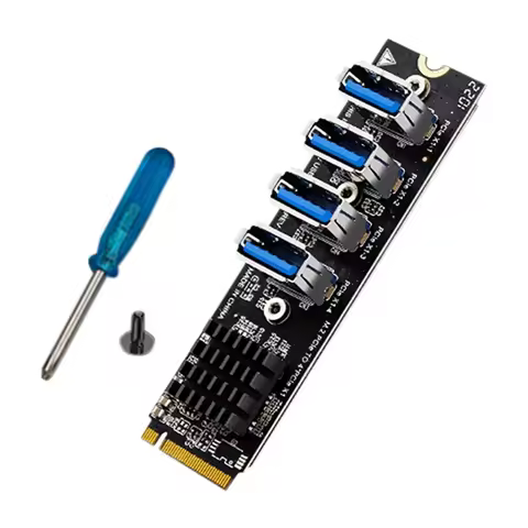 Riser Card M.2 NVME to USB3.0 PCIE X16 1 to 4 PCI Express Multiplier Hub Adapter M2 Riser Card For A