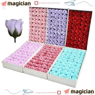 MAGICIAN 50Pcs Soap Rose Flower, Three Layer Rose Handmade Foam Rose, Romantic Realistic Floral Wrea
