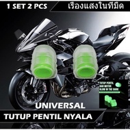 Tutup Pentil Nyala Ban Variasi Lampu LED Tanpai Batrai Motor Ninja R15