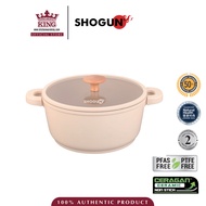 Shogun Ivory Ceragan Ceramic 24 x 11.2cm Casserole with Silicone Rim Glass Lid 4.2L (IH)
