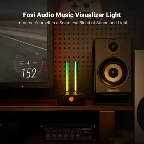 Fosi Audio Visualizer Music Rhythm Ambient Light RGB Computer Monitor Light Bar Music Rhythm LED Rhy
