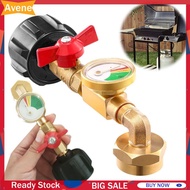 QCC1 Propane Refill Adapter with Gauge and -Off Control Valve Propane Adapter for 1 LB Propane Tank 