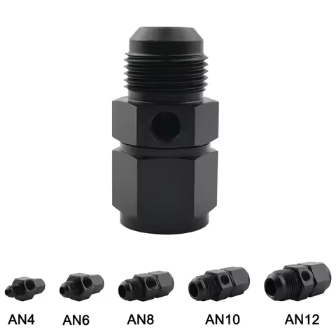 Straight Male Flare to Female Swivel Fitting 4AN 6AN AN8 AN10 12AN 1/8″ NPT Gauge Port Fuel Pressure