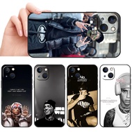 Soft black phone case for  iPhone SE 12 13 Mini Pro Max Central Cee casing Anti fall protective cove