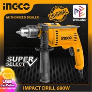 INGCO Impact Drill 680W w/ Variable Speed &amp; Hammer Function Barena ID6808 * WINLAND * lY2p