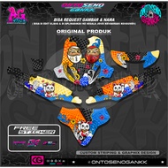 STRIPING - FULL BODY DECAL MIO SPOTY SMILE JAPANESE ARAI MOTIF NEW NEWEST VIRAL ELEGANT STICKER PREM