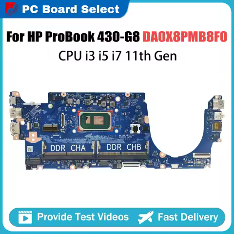 For HP ProBook 430 G8 Laptop Motherboard DA0X8PMB8F0 M24277-601 M24275-601 i3-1115G4 i5-1135G7 Mainb