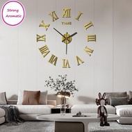 STRO 3D Luminous Wall Clo Frameless Acrylic DIY Digital Clo Wall Stiers Mute Clo For Living Room Bed