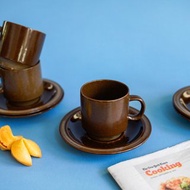 早期日本製 粗陶杯盤組 咖啡杯組