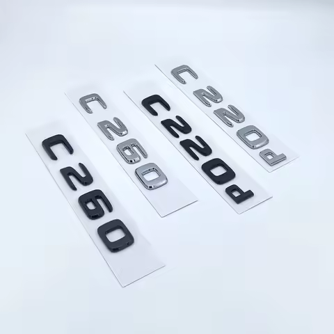 3D Glossy Black Letters C180 C200 C220d C250d C260 C300d 4Matic ABS Emblem for Mercedes Benz W205 Co