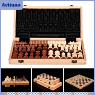 Chess Set Board Beginner Chess Set Cognitive Skills Familly Travelling Gift Foldable Wooden Folding 