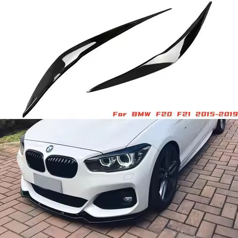 2Pcs Car Front Headlight Eyebrow Eyelid Cover For BMW 1 Series F20 F21 118i 120i 2015 2016 2017 2018