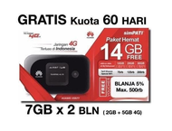 HUAWEI E5577 MODEM MIFI 4G+ FREE TELKOMSEL 14GB - HITAM