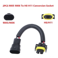 2x 9005 9006 Socket To H8 H11 Bulb Holder Conversion Headlight Connector