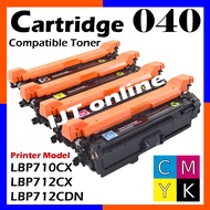 Compatible Toner For Canon Cartridge 040 / 040H Black Cyan Magenta Yellow Color imageCLASS LBP712Cdn