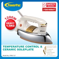 PowerPac Heavy Dry Iron 1.5KG with Temperature control (PPIN1127)