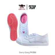 Gerry Gang รุ่น PK888 รองเท้าผ้าใบนักเรียน สีขาวล้วน รุ่น PK 888 Size 31-40