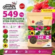 Mr Ganick 549 Organic Flower Bloom Fertilizer 1KG | Baja Bunga Mekar & Batang