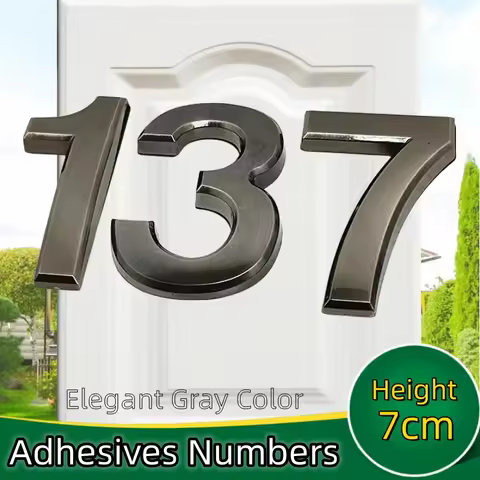 House Number Hotel Office Door Address Digits Sticker Plate Sign ABS Plastic Apartment Number on the