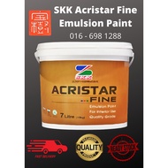 SKK Acristar Fine Emulsion Paint 7 Liter Wall Paint Ceiling Paint Cat Kapur Air Cat Dinding