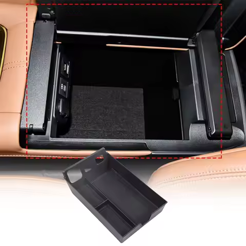 For Toyota Alphard Vellfire 40 Series 2023 + Car Center Armrest Storage Box Console Organizer ABS Bl