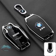 Zinc Alloy Leather Car Key Case Cover Keychain Key Holder For BMW 7 Series i7 X7 iX 5 Series i5