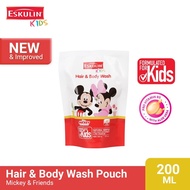 Eskulin Kids Hair & Body Wash Series | Sabun Mandi + Shampo Anak Laki Laki | Anak Perempuan Mickey /