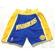 305 JUST DON Pocket Jerseys Shorts NBA MEN Basketball Jerseys Golden State Warriors jersey shorts S-XXL.