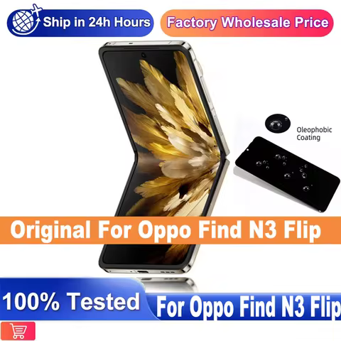 100% Tested Original Display 6.8 inch n3 For OPPO Find N3 Flip 5G PHT110 LCD with Touch Screen Digit
