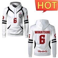 2025 เสื้อฮู้ดอนิเมะ Blue Lock ใหม่ SAE Oliver Aiku Ryusei Shido เสื้อกันหนาวแบบยูนิเซ็กซ์ ระบายอากา