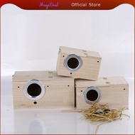 [MagiDeal] Breeding Wooden Nest Box Nesting Roost Bird Lovebirds Canary Finch Budgie S