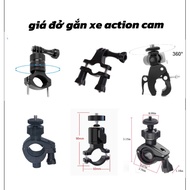 Action cam mount with 360 rotating base