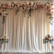 (ALREADY SEWED) BACKDROP CURTAIN HIGH DECORATION BAKCGROUND/ 2M X WIDTH 2,3m DECORATION FOR PROPOSAL