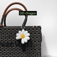 DIY Summer Daisy Crochet Kit: White Milk Cotton Bag Charm/Keychain