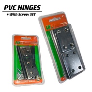 ULA 3" 4" Pvc Door Hinges With Screw SET (1PAIR/2PCS) Bisagra