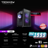 TECHVIEW GAMING PC INTEL CORE I3-10100F GTX1650 PROMOTION PACKAGE