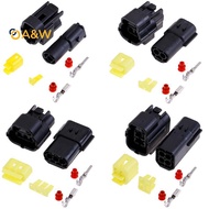 A&W 1 set 1/2/3/4/6/8/10/12 Pin Way Waterproof Wire Connector Plug Car connectors