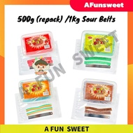 500g (Repack) / 1KG Jomei Sour Belts soft chewy sour candy (AFS)