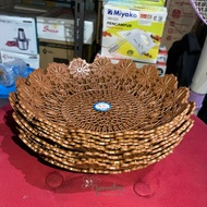 Dozens of Plastic Rattan Plates (1 Dozen/12pcs) Rattan plastic plates / rattan pattern plates / 12 p