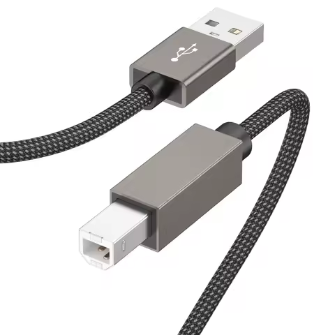 USB Printer Cable USB-A Male to B Male USB 2.0 Cable for Printer Scanner DAC Decoders Midi Keyboard 