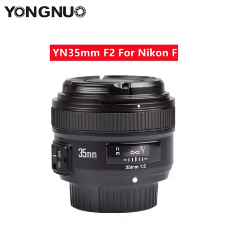 YONGNUO YN35mm AF/MF Fixed Focus Camera Lens F2N f2.0 Wide-Angle F Mount for Nikon D7200D7100 D300 D