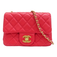 紅色 菱格紋 羊皮 鍊帶 COCO17 肩背包 A35200